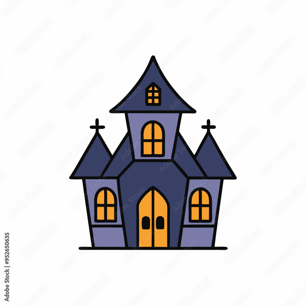 Design a Haunted House Icon Vector Illustration Design a Haunted House Icon Vector Illustration
