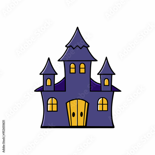 Wallpaper Mural Design a Haunted House Icon Vector Illustration Torontodigital.ca