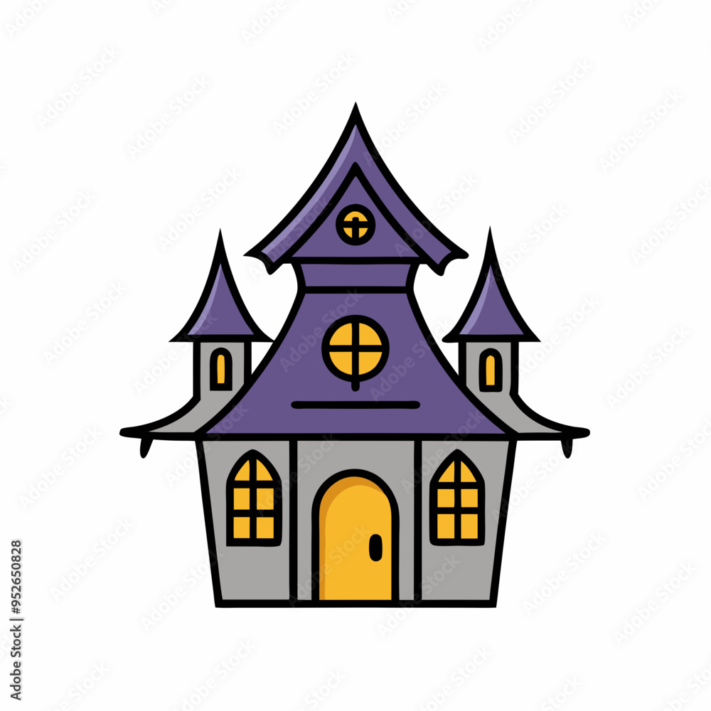 Design a Haunted House Icon Vector Illustration Design a Haunted House Icon Vector Illustration