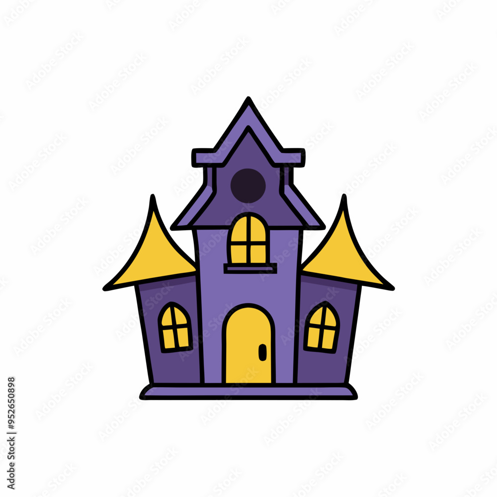 Design a Haunted House Icon Vector Illustration Design a Haunted House Icon Vector Illustration