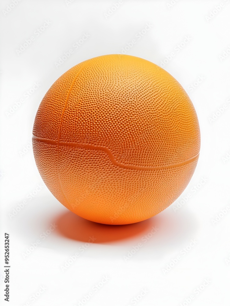 3D Render of an Orange Basketball Suspended on a Pristine White Background 3D Render of an Orange Basketball Suspended on a Pristine White Background