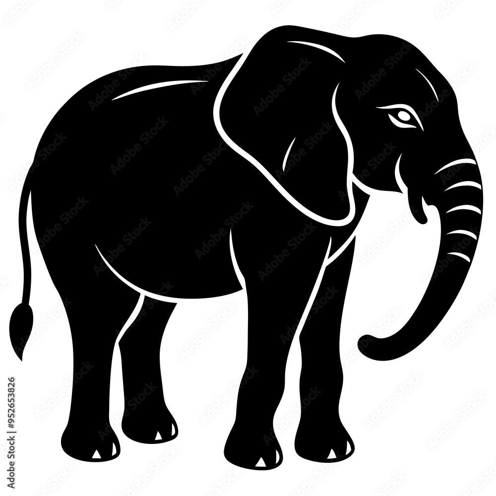 Elephant Black Silhouette Elephant Black Silhouette