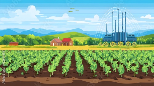 of a network of sensors and technology monitoring soil moisture levels and data analytics to enable smart data driven precision farming in a large cultivated agricultural field