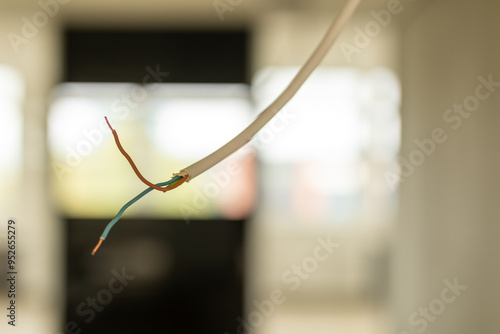 Close up of electrical wires