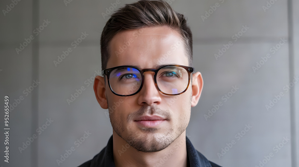Portrait of a successful man in an office. Portrait of a successful man in an office.