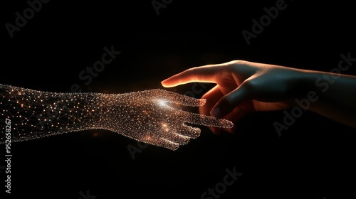 Human Hand Reaching Towards a Digital Hand