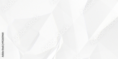 White crumpled paper texture background. Crumpled paper ball isolated on white with clipping path. panorama grunge wrinkly paper texture background, crumpled pattern texture. paper crumpled texture.