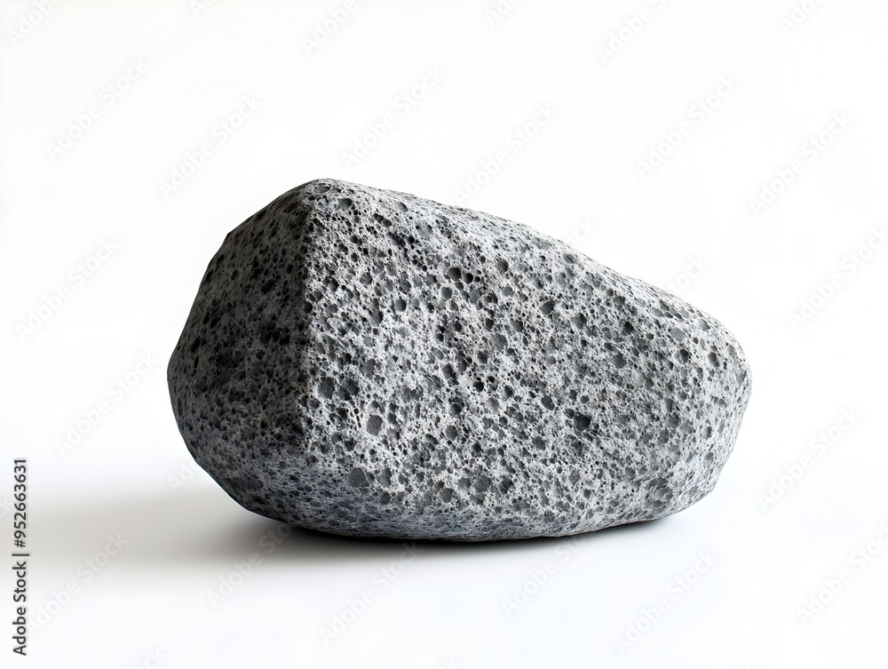 Closeup Isolated Pumice Stone Asymmetric Sculptural Volcanic Rock with Pitted Exterior on Neutral Off White Backdrop Closeup Isolated Pumice Stone Asymmetric Sculptural Volcanic Rock with Pitted Exterior on Neutral Off White Backdrop