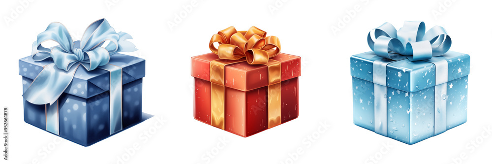 Gift boxes with ribbons Gift boxes with ribbons