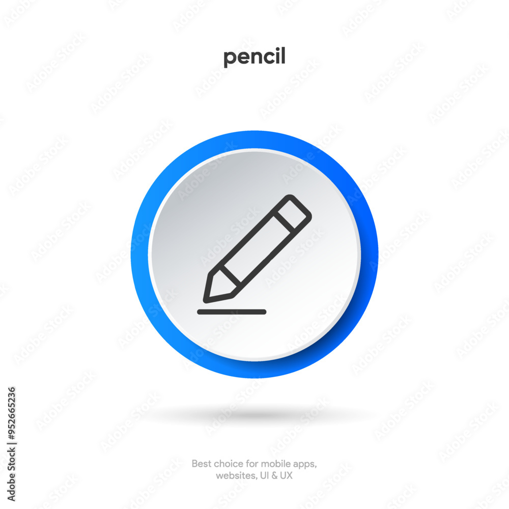 Pen sign, pencil icon, write symbol on isolated white background Pen sign, pencil icon, write symbol on isolated white background