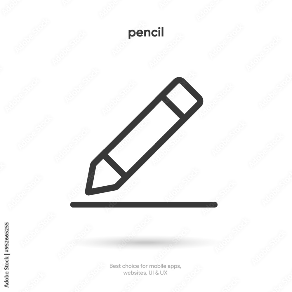 Pen sign, pencil icon, write symbol on isolated white background Pen sign, pencil icon, write symbol on isolated white background