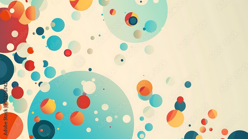 Blank background with strips and circles, providing a simple yet versatile design for various creative projects Blank background with strips and circles, providing a simple yet versatile design for various creative projects