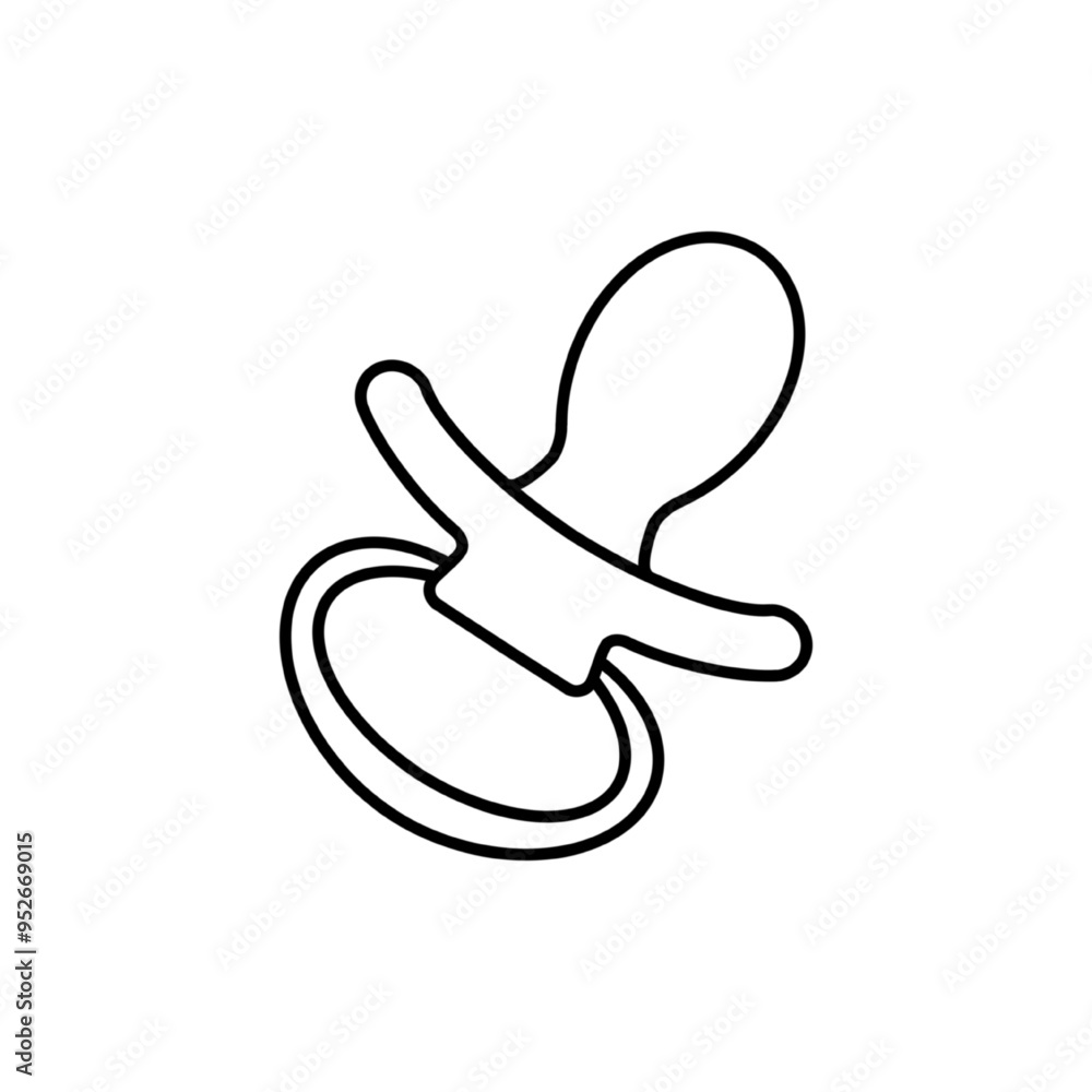 Baby pacifier, dummy, soother or teether flat vector icon for apps and websites Baby pacifier, dummy, soother or teether flat vector icon for apps and websites