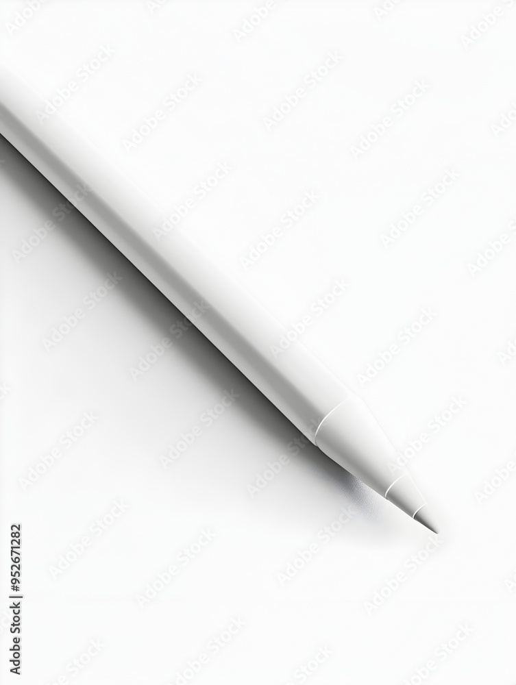 Delicate Eyebrow Pencil in Minimalist White Setting with Precise Lines and Subtle Shading Delicate Eyebrow Pencil in Minimalist White Setting with Precise Lines and Subtle Shading