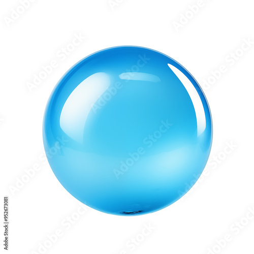 blue glass sphere transparent background