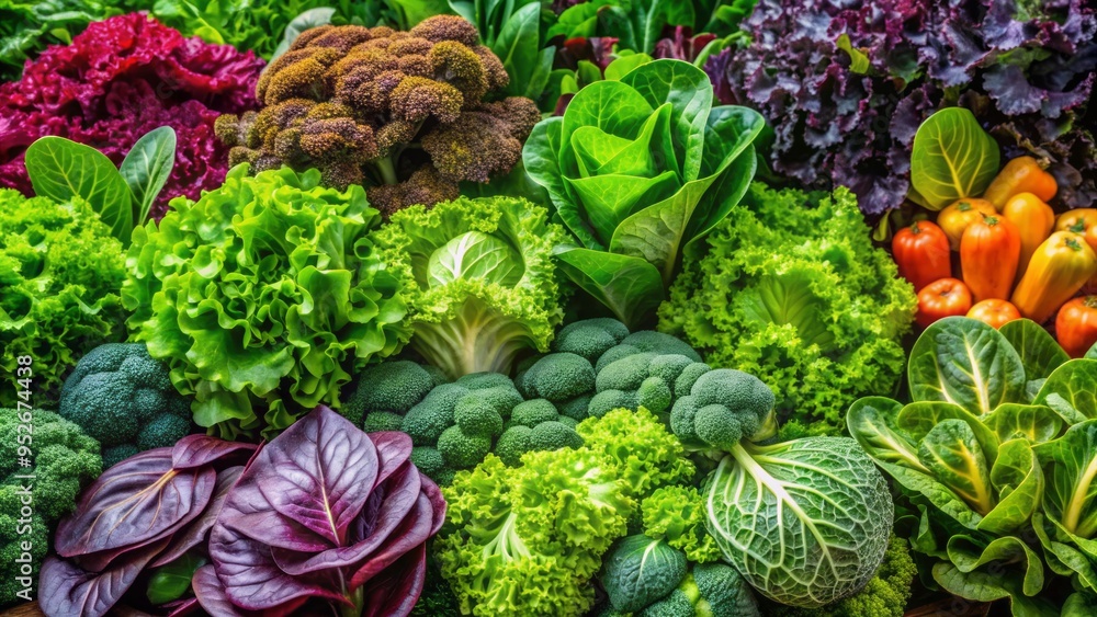 Fresh and healthy leafy green vegetables, including kale, spinach, and lettuce, arranged in a vibrant and colorful icon, symbolizing nutritious eating and wellness. Fresh and healthy leafy green vegetables, including kale, spinach, and lettuce, arranged in a vibrant and colorful icon, symbolizing nutritious eating and wellness.