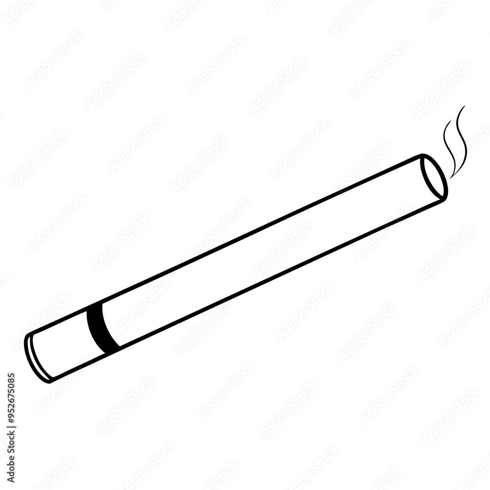 Cigarette Vector Illustration on White Background Cigarette Vector Illustration on White Background