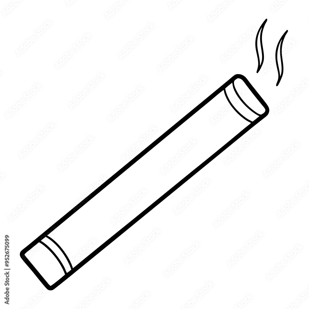 Cigarette Vector Illustration on White Background Cigarette Vector Illustration on White Background