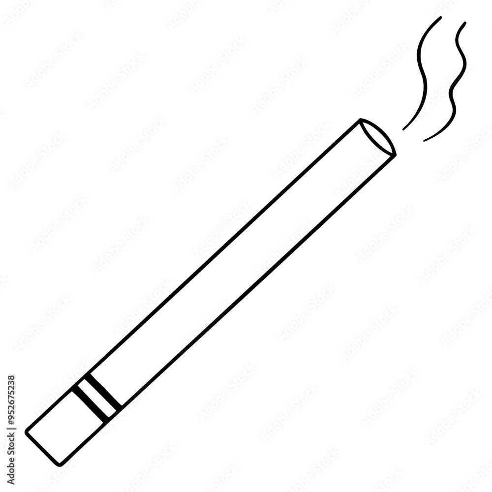 Cigarette Vector Illustration on White Background Cigarette Vector Illustration on White Background