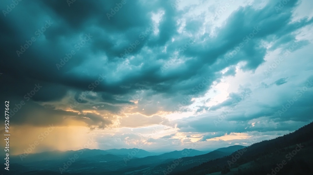 Overcast sky with dark clouds threatening rain gloomy weather Overcast sky with dark clouds threatening rain gloomy weather