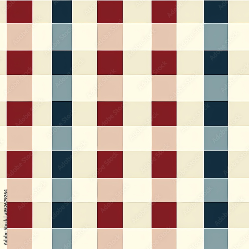 Geometric abstract pattern in muted colors with alternating squares. Geometric abstract pattern in muted colors with alternating squares.