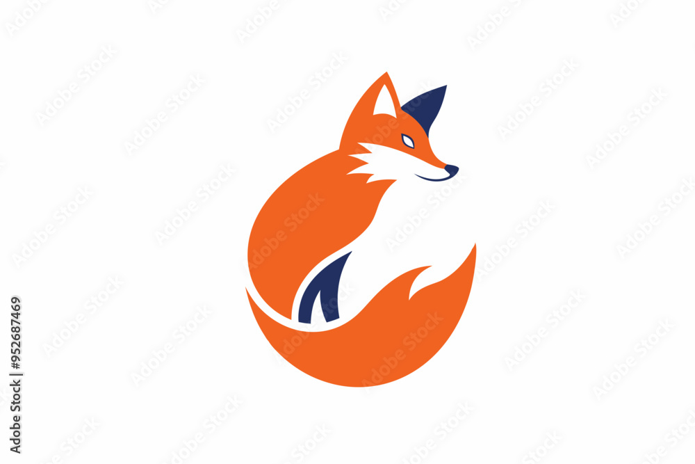 Obraz premium red fox cartoon