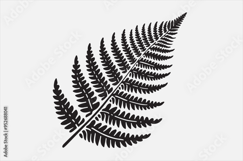 A beautiful Fern Leaf Plant Life Silhouette design.