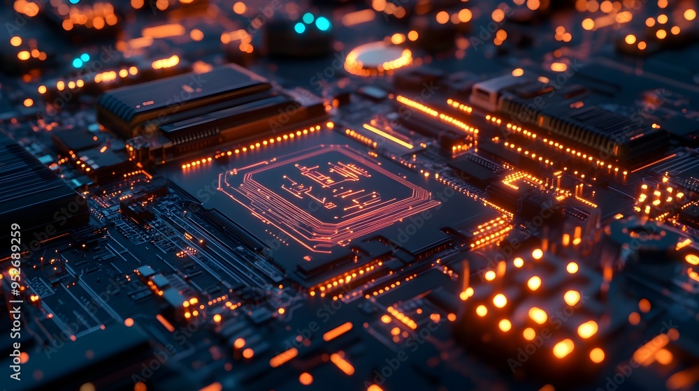 Futuristic Blockchain Powered Digital Financial Technology with Intricate Data Visualization Futuristic Blockchain Powered Digital Financial Technology with Intricate Data Visualization