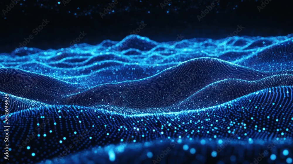 Abstract Blue Digital Landscape Abstract Blue Digital Landscape