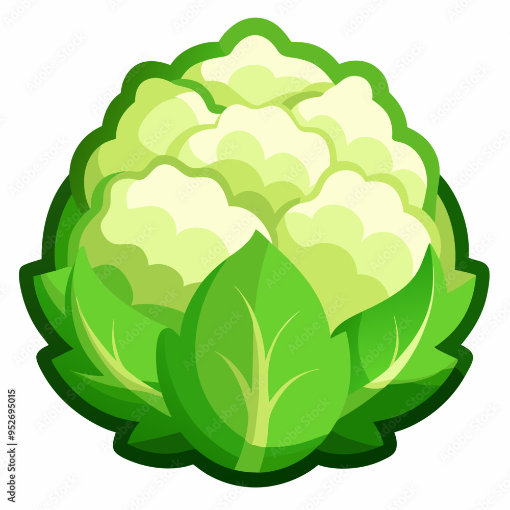 Cauliflower Vector Art on White Background
Cauliflower Vector Art on White Background