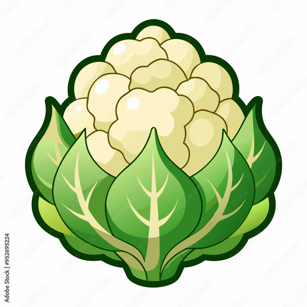 Cauliflower Vector Art on White Background
Cauliflower Vector Art on White Background