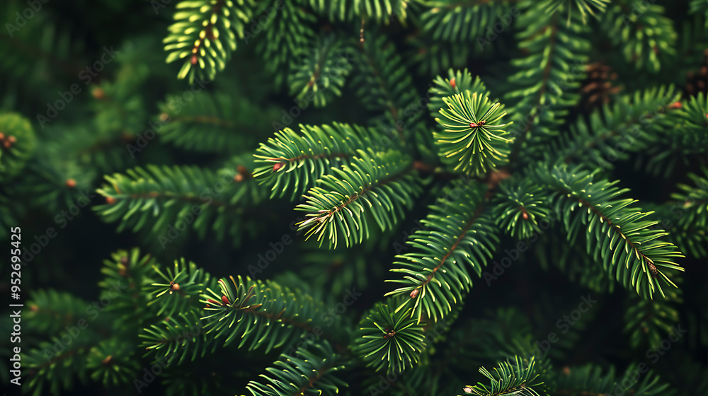 Vibrant Holiday Greenery Christmas Tree Branches with Ornaments Vibrant Holiday Greenery Christmas Tree Branches with Ornaments