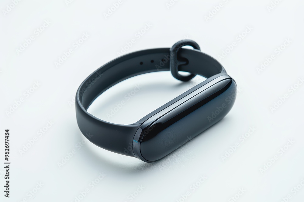 Modern fitness tracker with sleek design, ideal for monitoring health and activity levels with advanced technology. Modern fitness tracker with sleek design, ideal for monitoring health and activity levels with advanced technology.