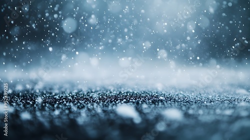 Intense Hailstorm Pummeling Ground with Icy Pellets Amid Dramatic Atmospheric Conditions