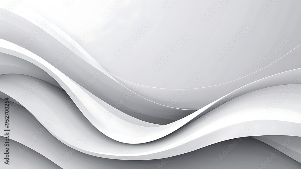 Minimal white and grey abstract background with dynamic curves. Vector illustration Minimal white and grey abstract background with dynamic curves. Vector illustration