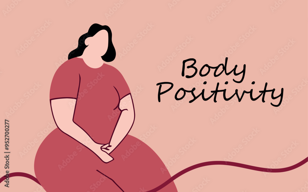 Continuous one line art body positivity Obesity, eating disorders, mental health but in a positive mood Continuous one line art body positivity Obesity, eating disorders, mental health but in a positive mood