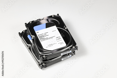 pile or stack of Hight capacity HDD, hard disk drives 3.5