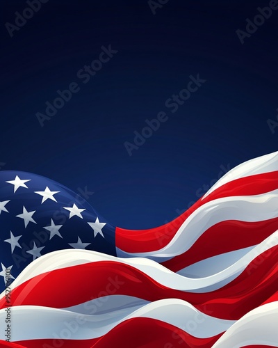 Waving American flag patriotic background