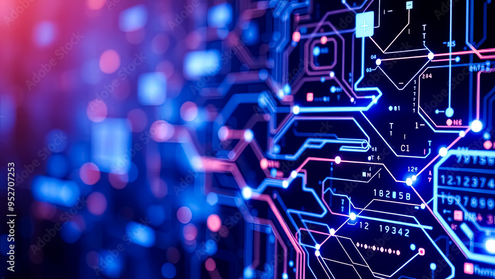 Obraz premium Abstract Digital Network Background