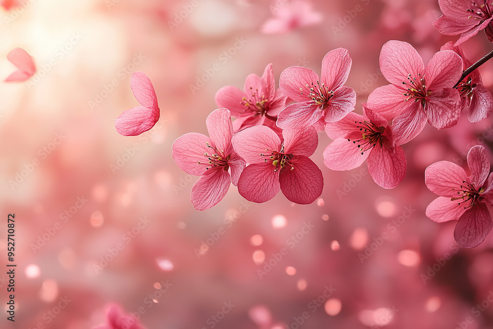 Spring Petals Floating. Spring Petals Floating.