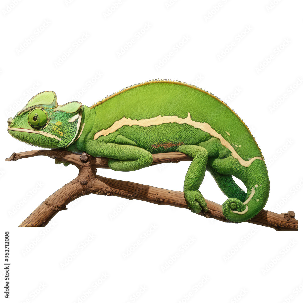 Naklejka premium chameleon isolated on transparent background PNG