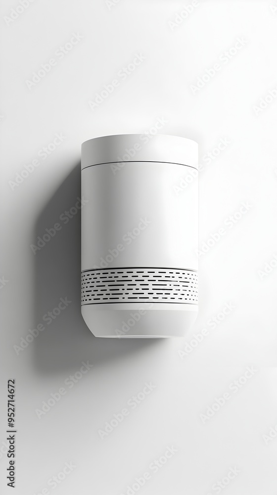 Sleek and Sophisticated Carbon Monoxide Detector Hovering Against Pristine White Background Sleek and Sophisticated Carbon Monoxide Detector Hovering Against Pristine White Background