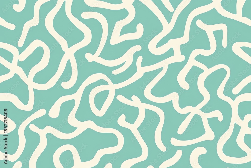 Abstract pastel green background with white wavy lines Abstract pastel green background with white wavy lines
