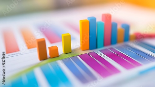 Colorful Bar Graph Displaying Growth and Trends