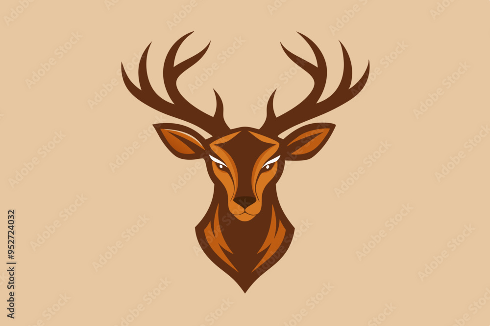 Fototapeta premium deer head vector