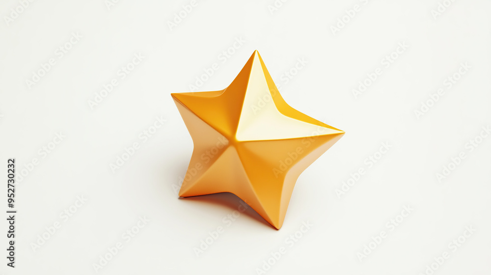 A single golden star against a white background. A single golden star against a white background.