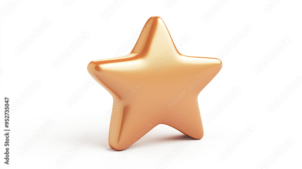 A single, shiny, gold star on a white background. A single, shiny, gold star on a white background.