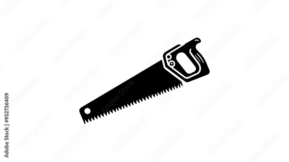 Saw silhouette vector illustration. Saw silhouette vector illustration.