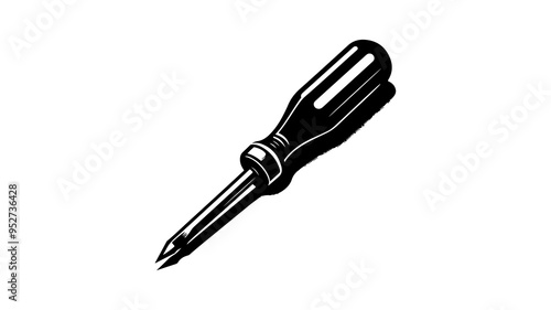 Screwdriver silhouette vector illustration.