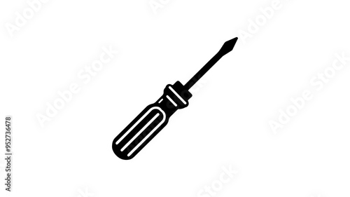 Screwdriver silhouette vector illustration.